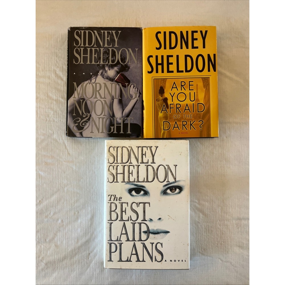 Sidney Sheldon Hardcover Book Lot Morning Noon Night Best Laid Plans 3 Thrillers
